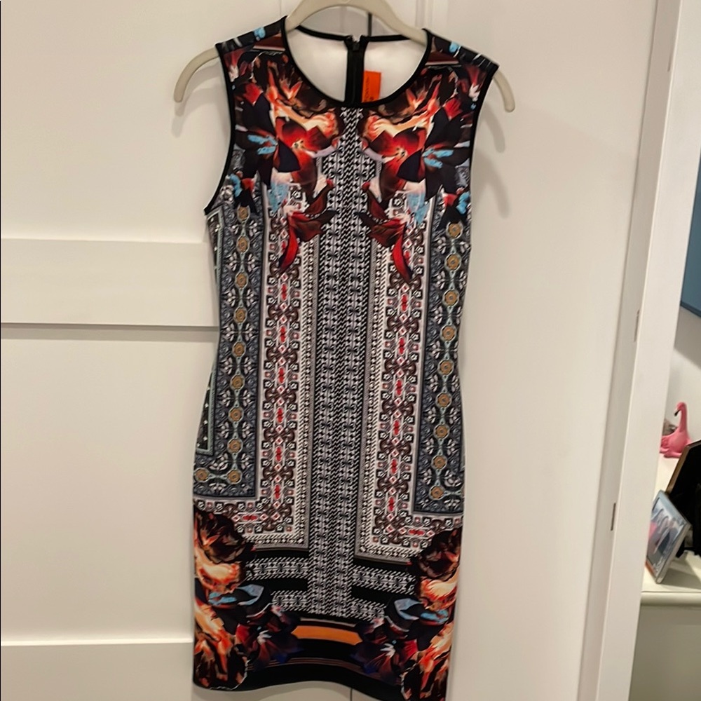 Clover Canyon Black and White Sleeveless Bodycon Mini